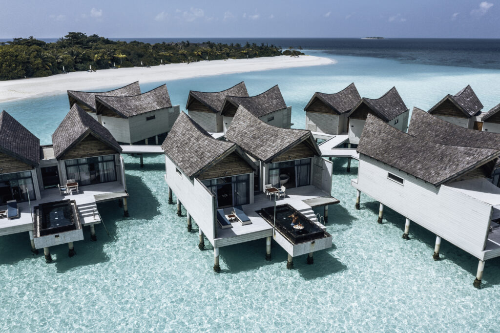 Mövenpick Resort Kuredhivaru Maldives - Overwater Pool Villas aerial