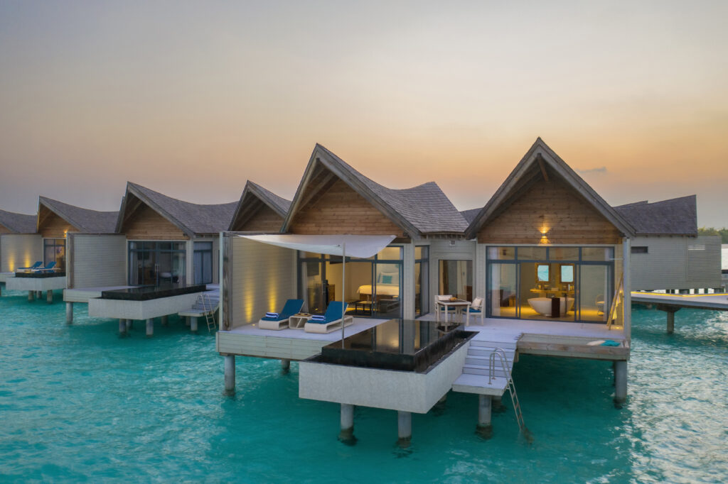 Movenpick-Resort-Kuredhivaru-Maldives-Overwater-Pool-Villa-outdoor-golden-hour