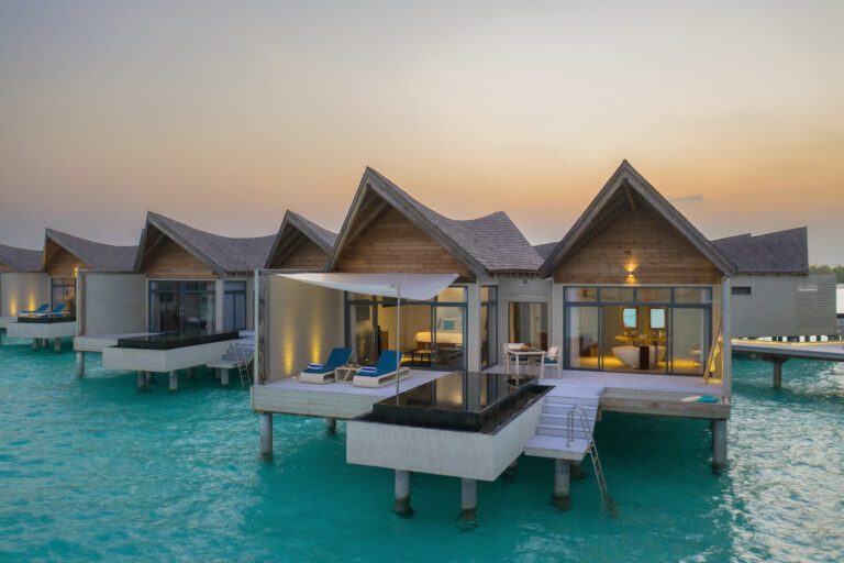 Movenpick-Resort-Kuredhivaru-Maldives-Overwater-Pool-Villa-outdoor-golden-hour