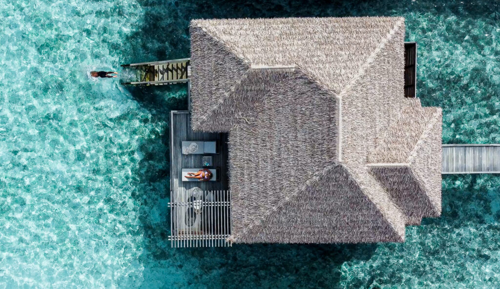 Barcelo Whale Maldives Water Villa Aerial Top