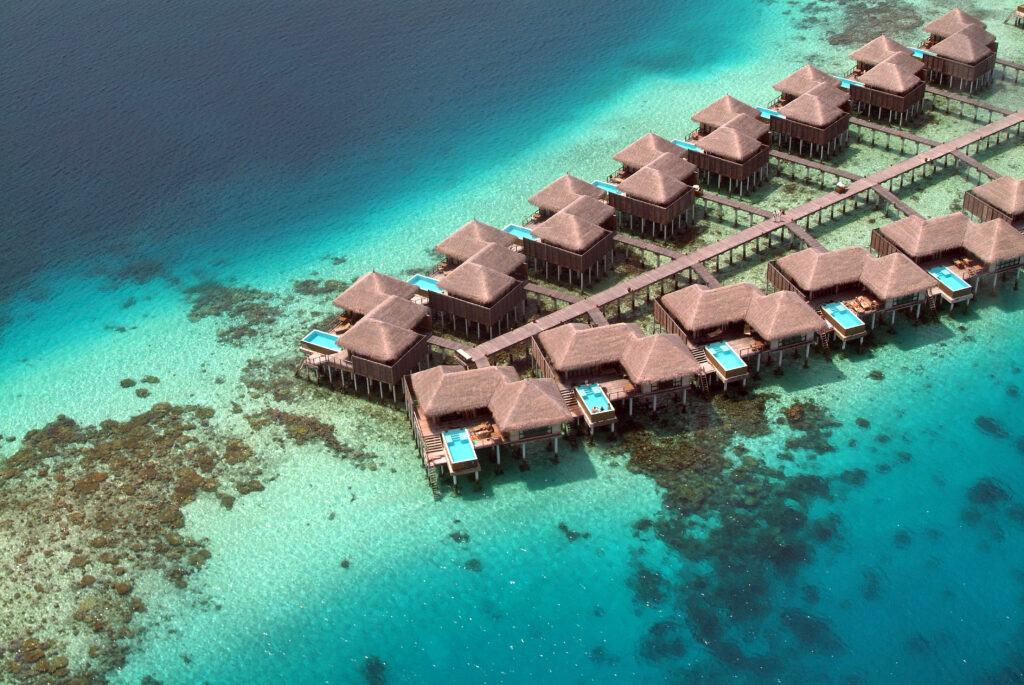 Coco Bodu Hithi Maldives Aerial Water Pool Villa